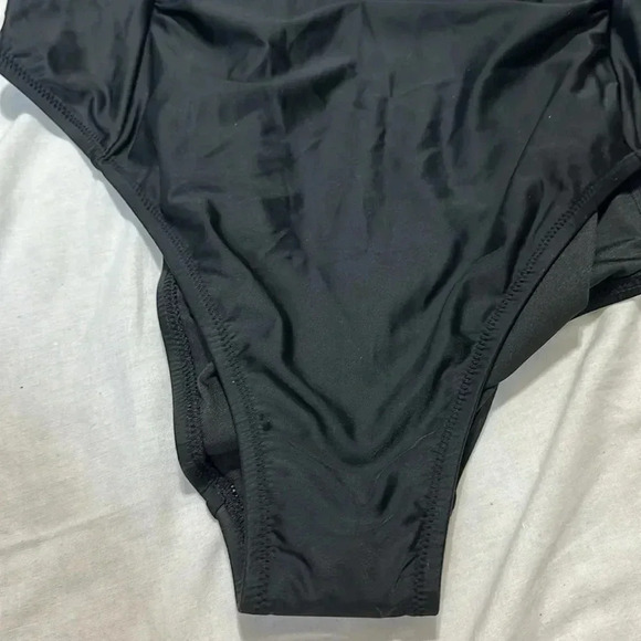 J. Crew Black Ruched Square-neck One Piece Swimsuit Size 22 NWT - Picture 4 of 6